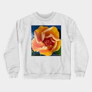 Orange-Yellow Chinese Hibiscus Crewneck Sweatshirt